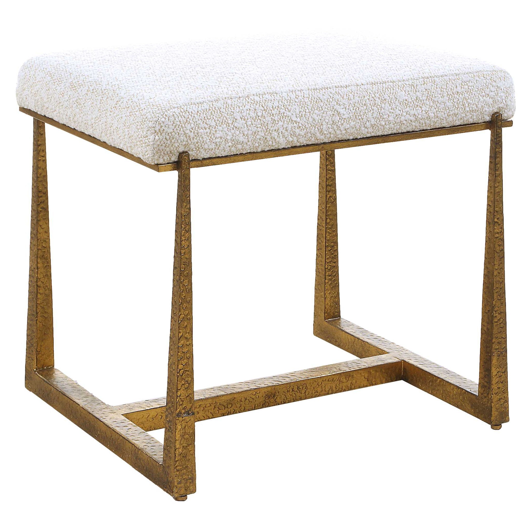 Midas - Small Bench - Gold / White