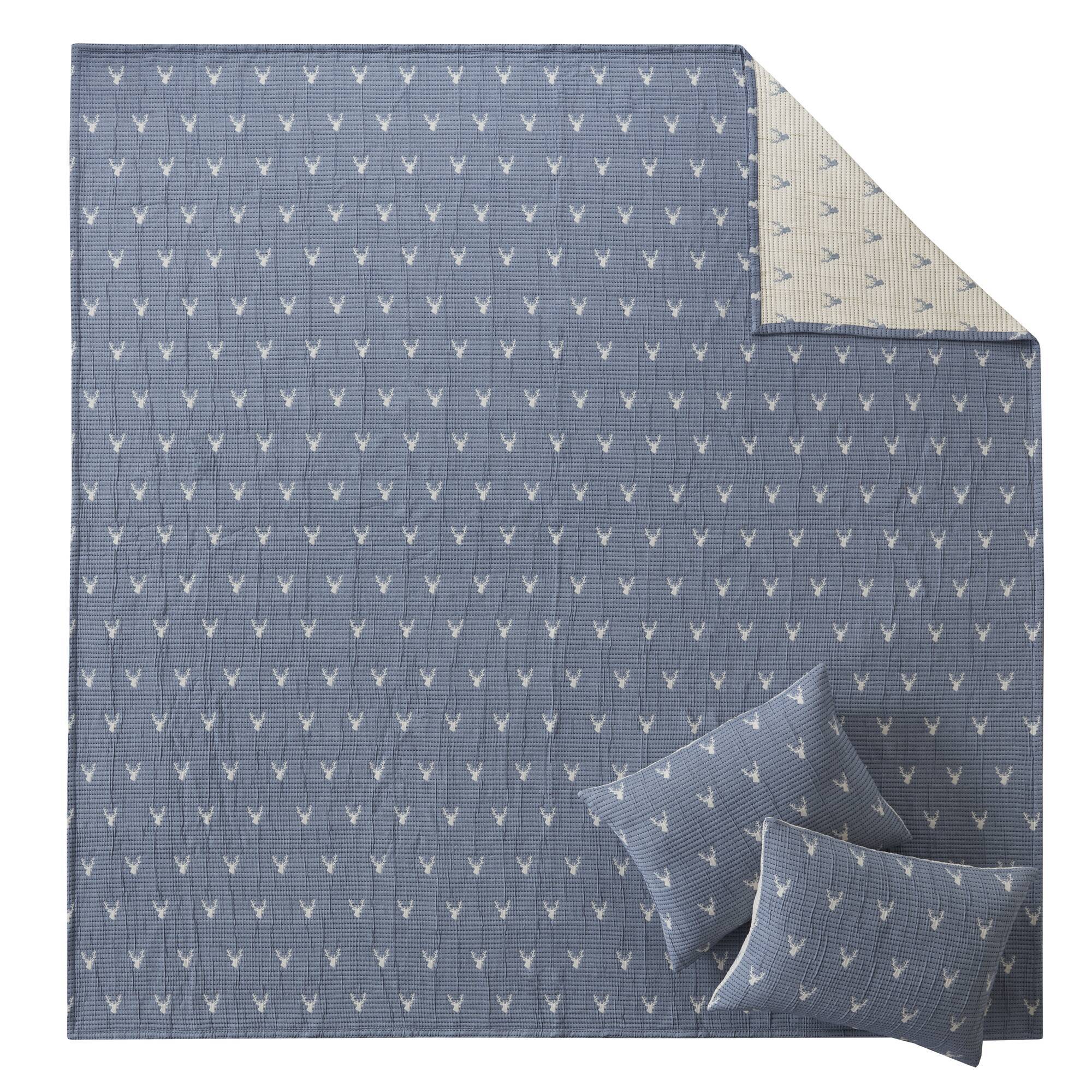 Keystone - King/California King Coverlet Set - Blue
