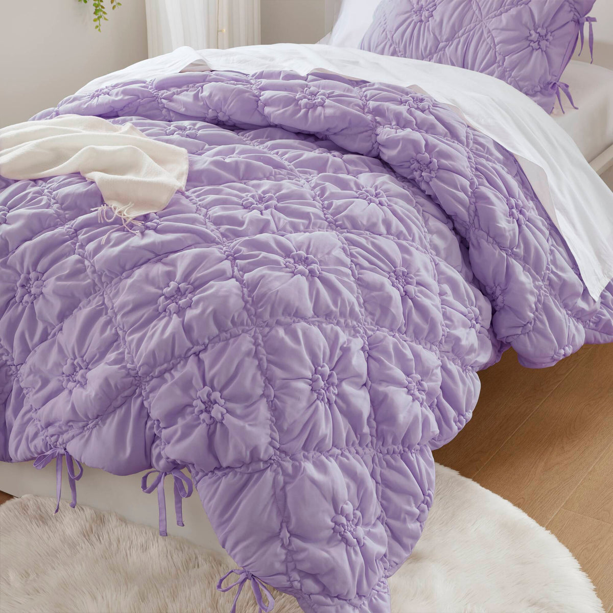 Lily - 2 Piece Comforter Set - Purple