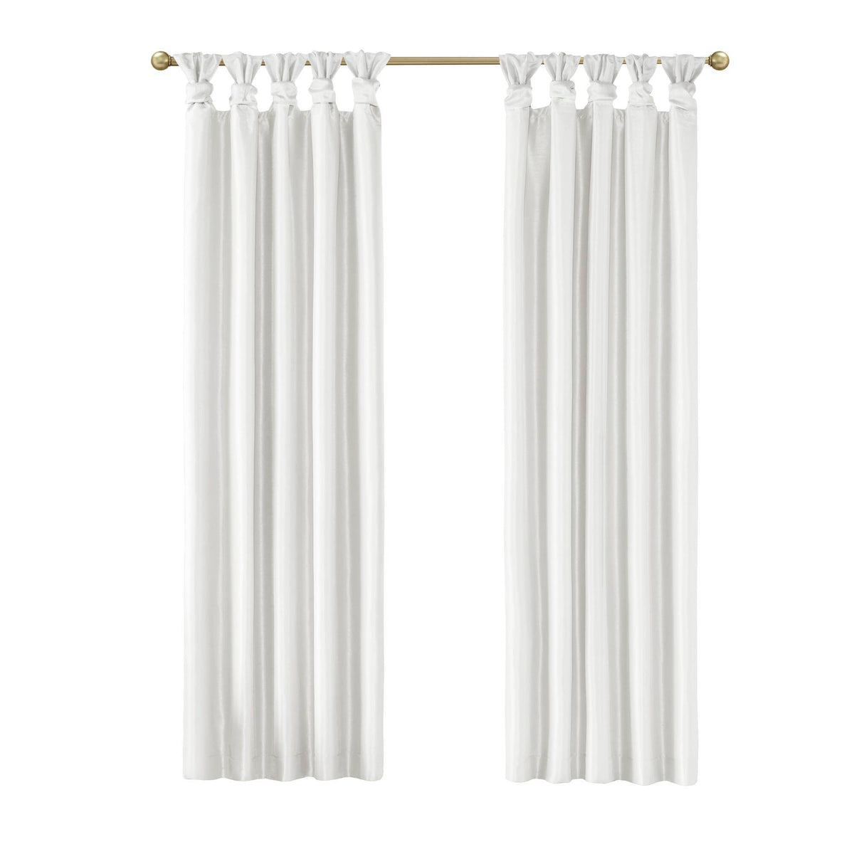Emilia - Twist Tab Total Blackout Window Curtain - White
