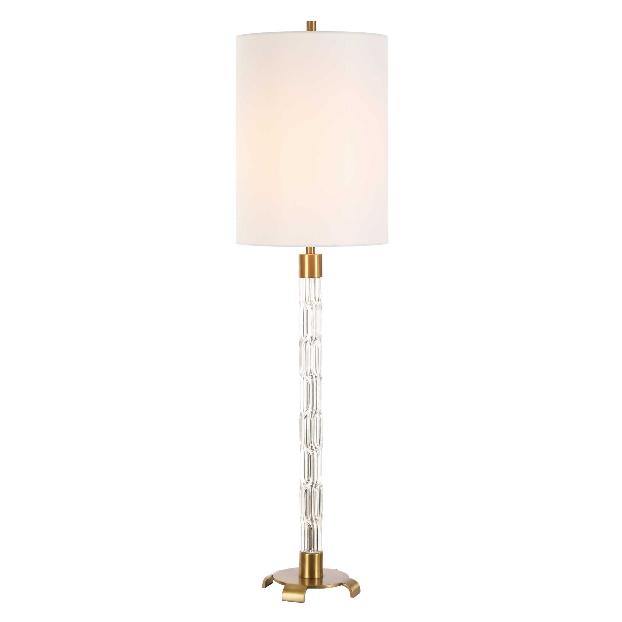 York - Crystal Buffet Lamp - Brass