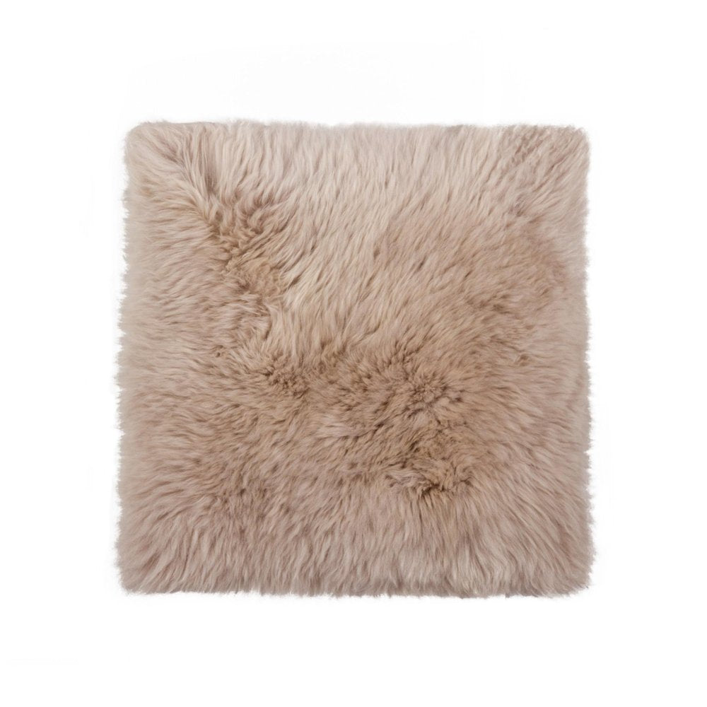 17" X 17" Taupe New Zealand Sheepskin Dining Chair Pad