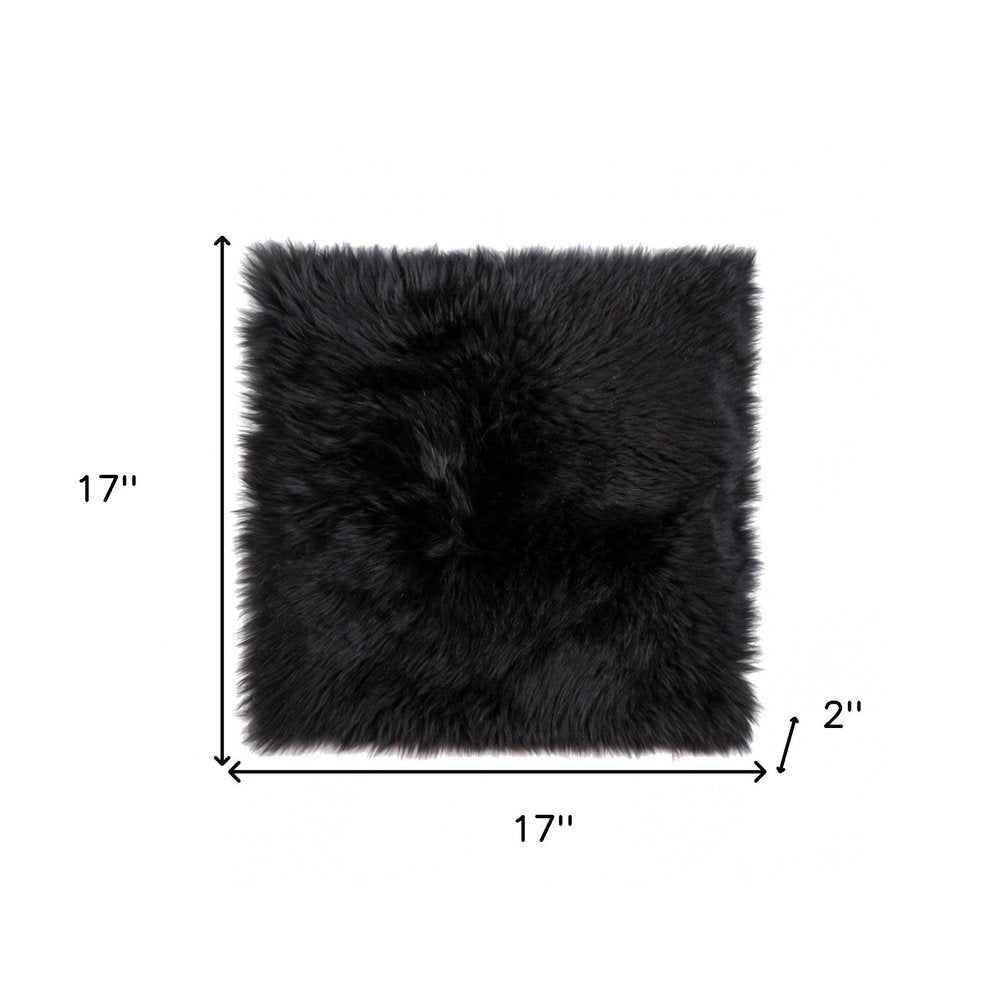 17" X 17" Taupe New Zealand Sheepskin Dining Chair Pad