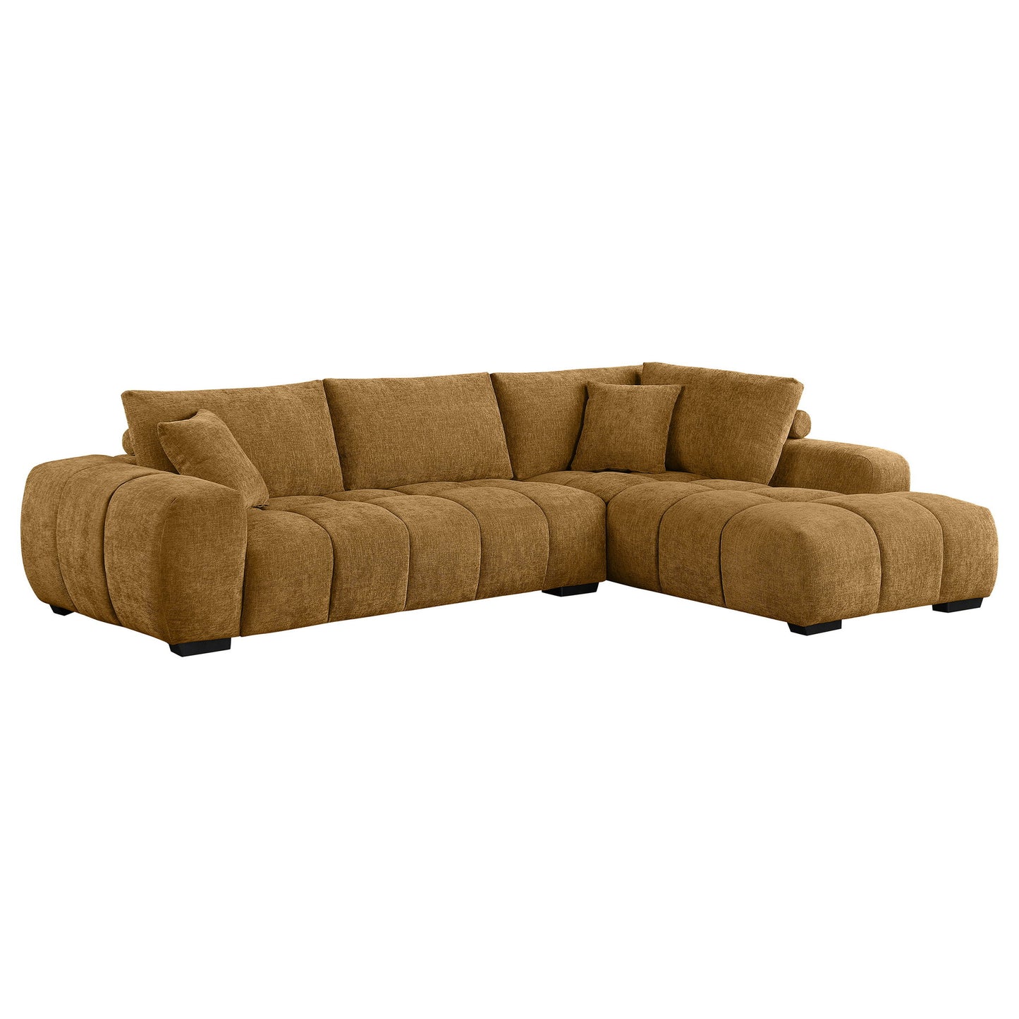 Florence - Upholstered L Shaped Sectional Sofa - Amber