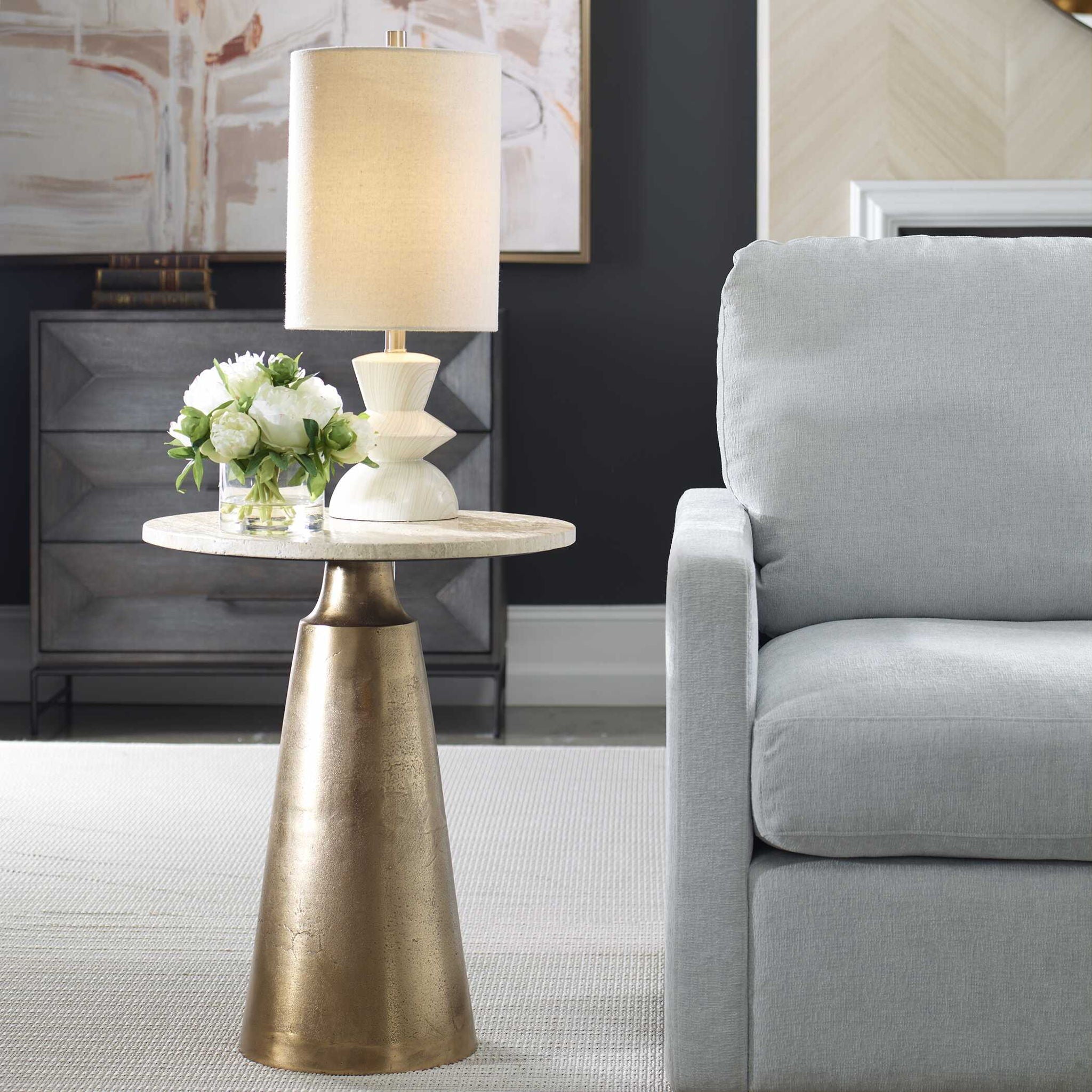 Midsummer - Accent Table - Antique Brass