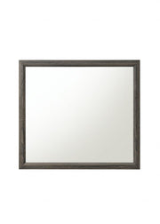 35" Gray Wood Framed Accent Mirror