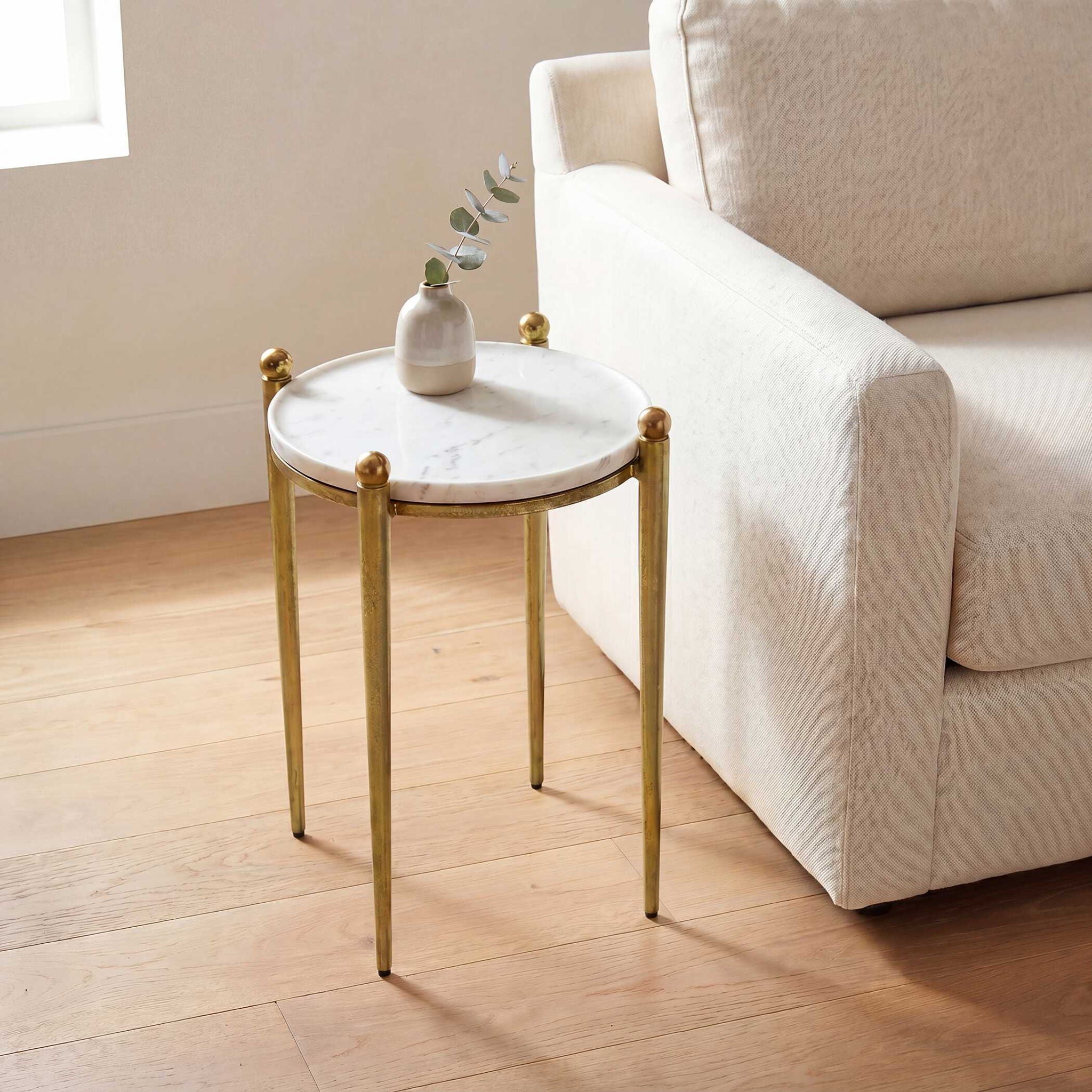 Nahunta - Accent Table - Antique Brass