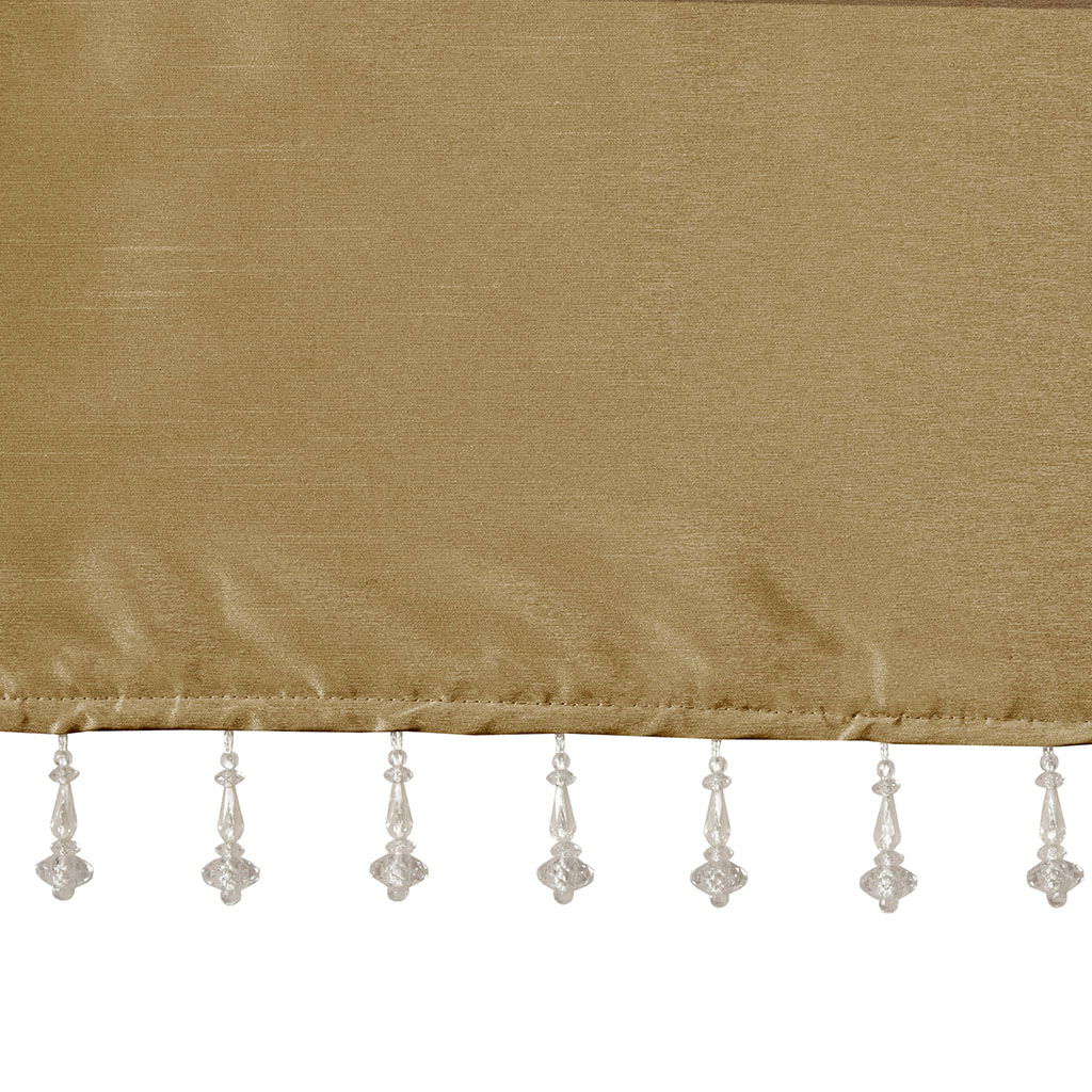 Emilia - Lightweight Valance With Beads - Bronze