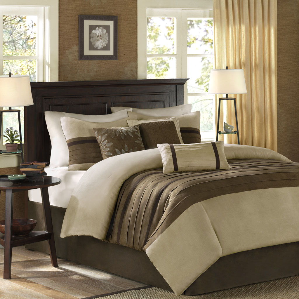 Palmer - Queen Piece Comforter (Set of 7) - Natural