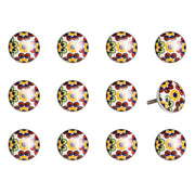 1.5" X 1.5" X 1.5" Yellow Blue And Red  Knobs 12 Pack