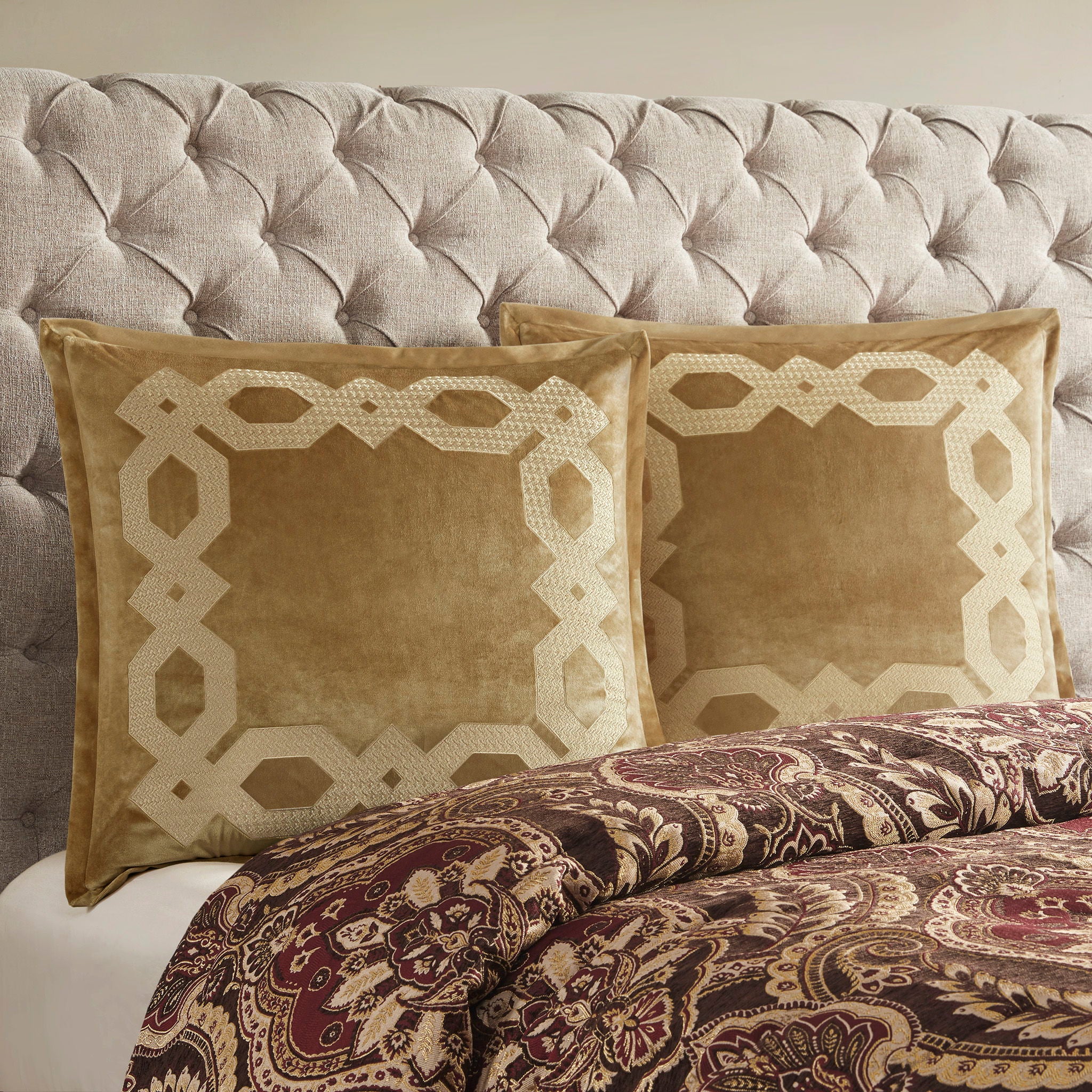 Clermont - European Pillow Sham - Gold
