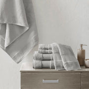 Turkish - 6 Piece Bath Towel Set - Gray