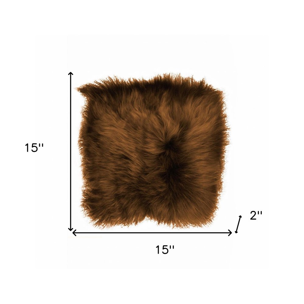 15" X 15" Brown Synthetic Solid Color Pad