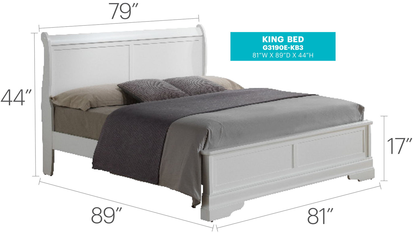 Sleigh Bed With Low Footboard