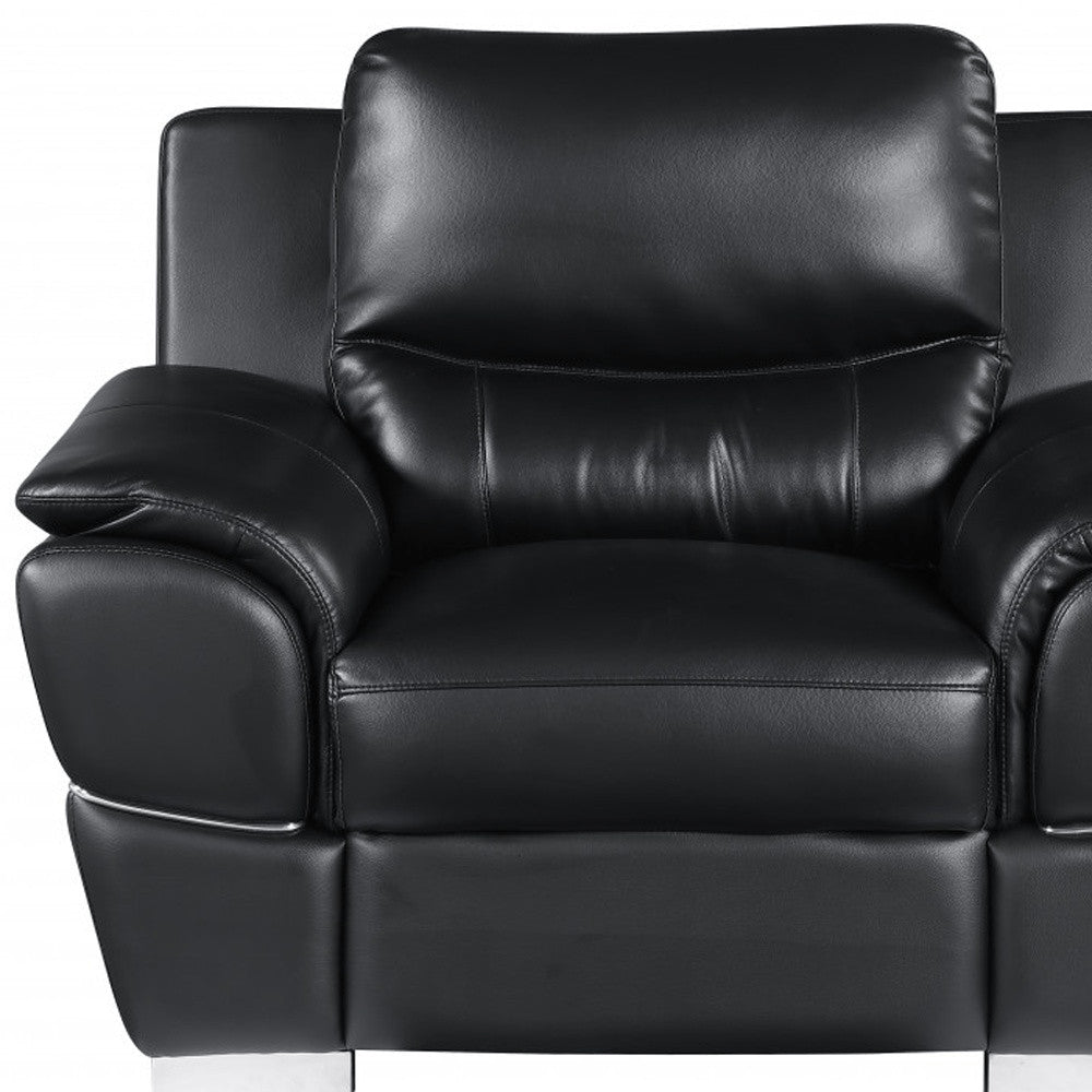 48" White And Silver Leather Match Club Chair