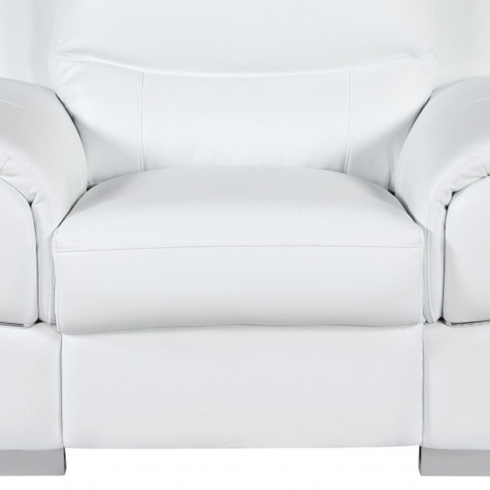 48" Black And Silver Leather Match Club Chair