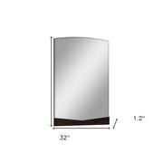 43" Dark Brown Dresser Mirror