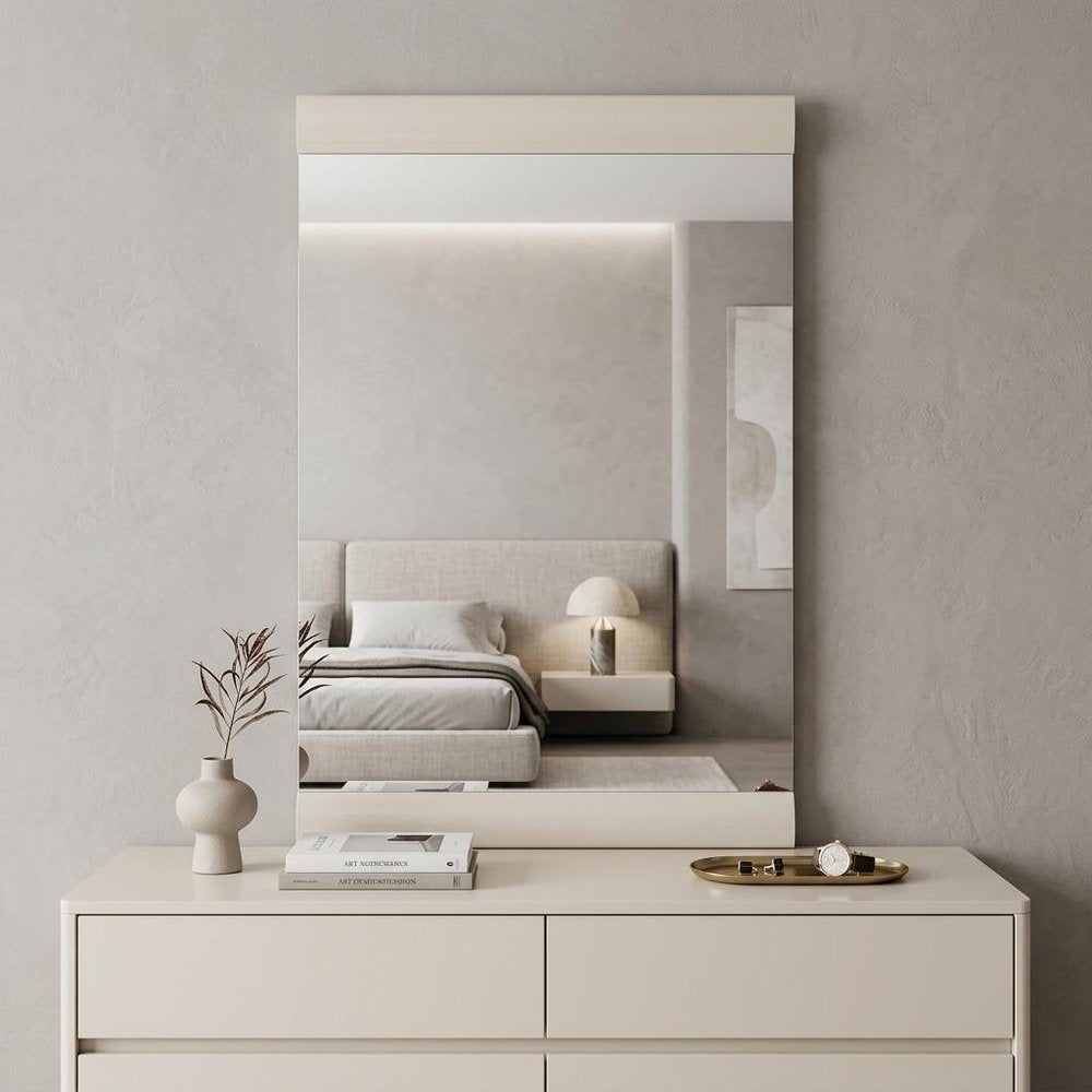 51" Beige Enclosed and Open Storage