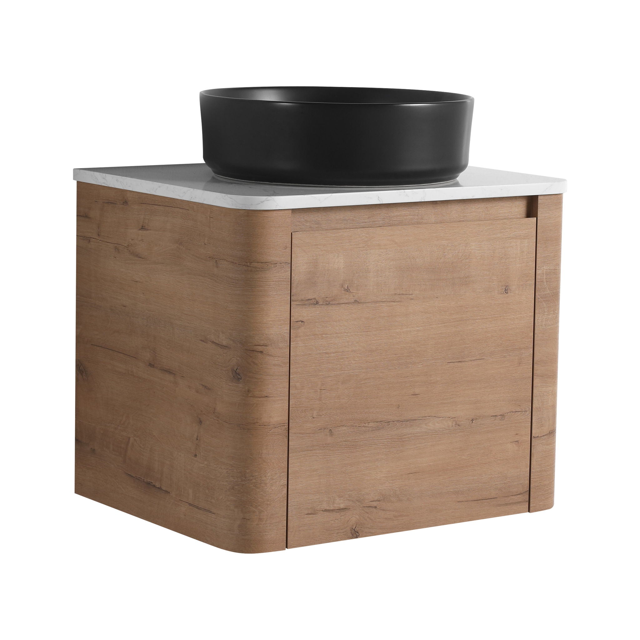 Wall Mounted Bathroom Vanity & Art Sink & 1 Soft Close Door