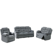 Contemporary Living Room Set With Pillow Arms And Headrest Support