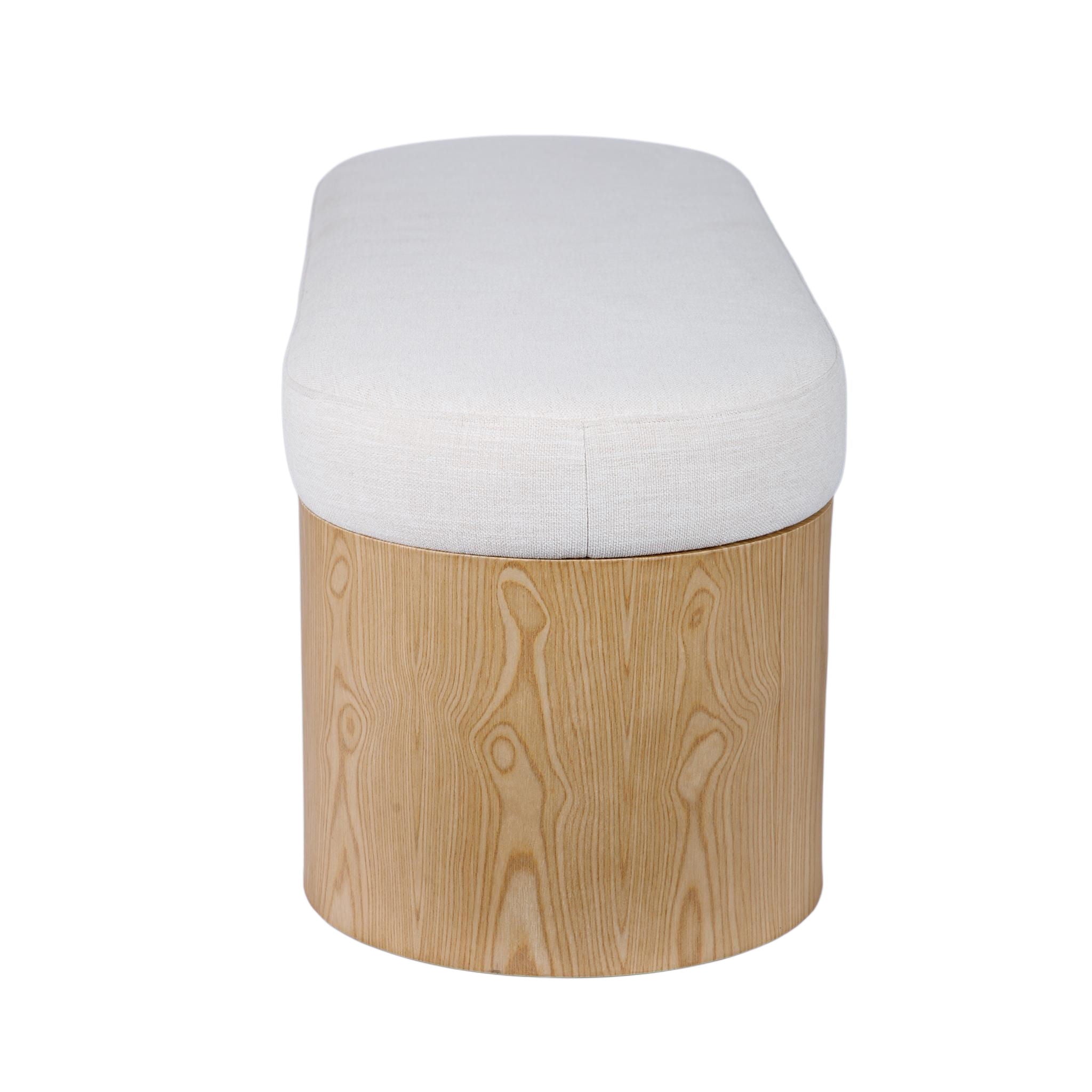 Poppi - Performance Fabric Storage Bench - Cream