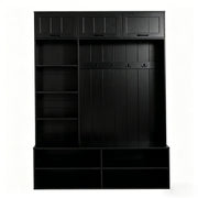 Farmhouse Hall Tree & Bench And Shoe Storage