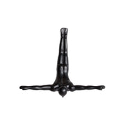 7" X 7" Black Resin Diving Man Hanging Dimensional Sculpture