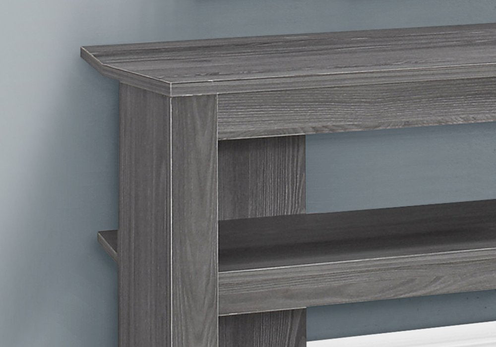 42" Black and Gray Open Shelving TV Stand