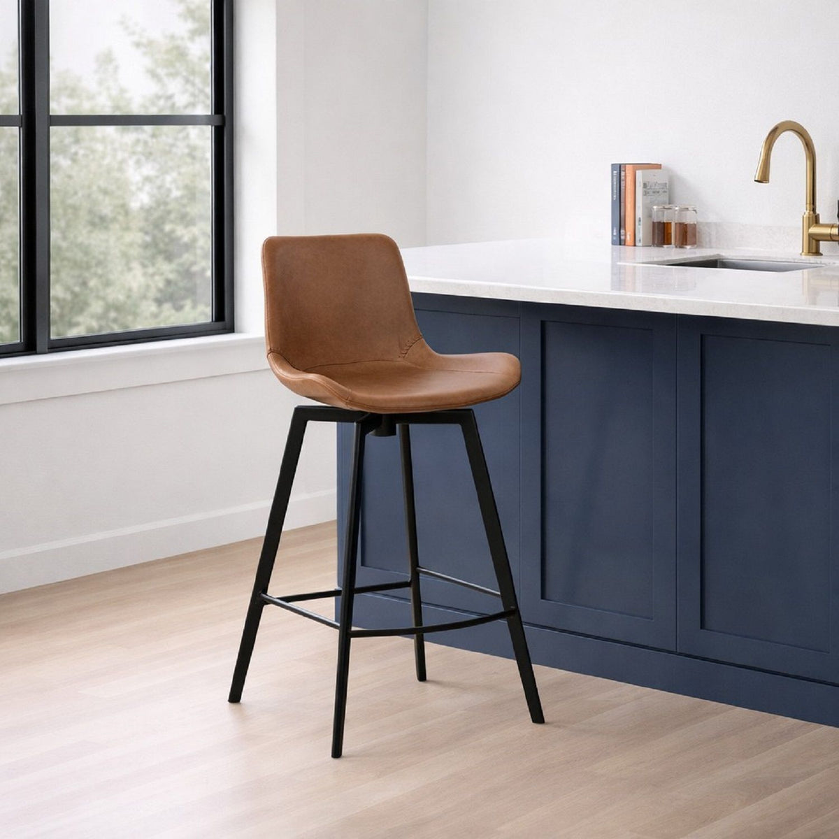 Swivel Counter Stool - Brown