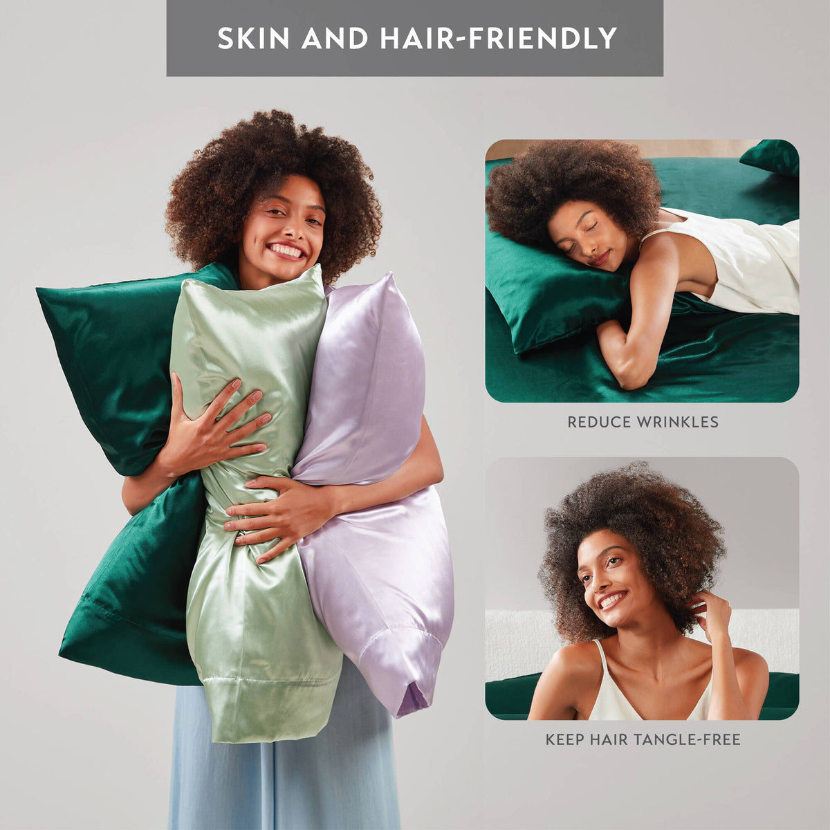Satin - Standard Luxury Pillowcases (Set of 2) - Emerald