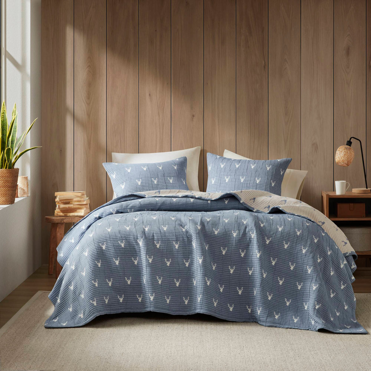 Keystone - Full/Queen Coverlet Set - Blue