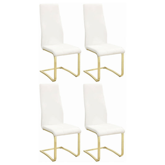 Whittingham - Dining Side Chair (Set of 4) - White / Gold