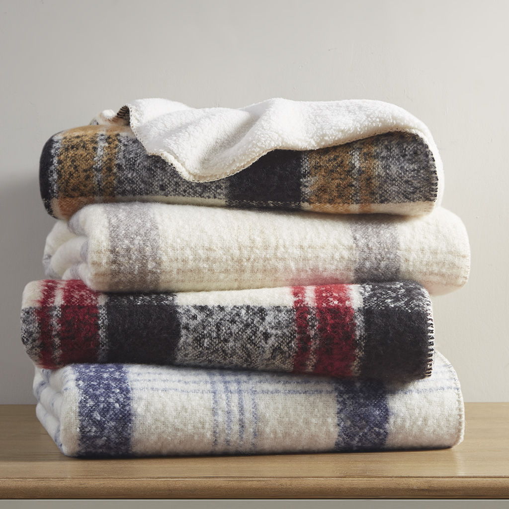 Bloomington - Faux Mohair to Sherpa Throw - Natural