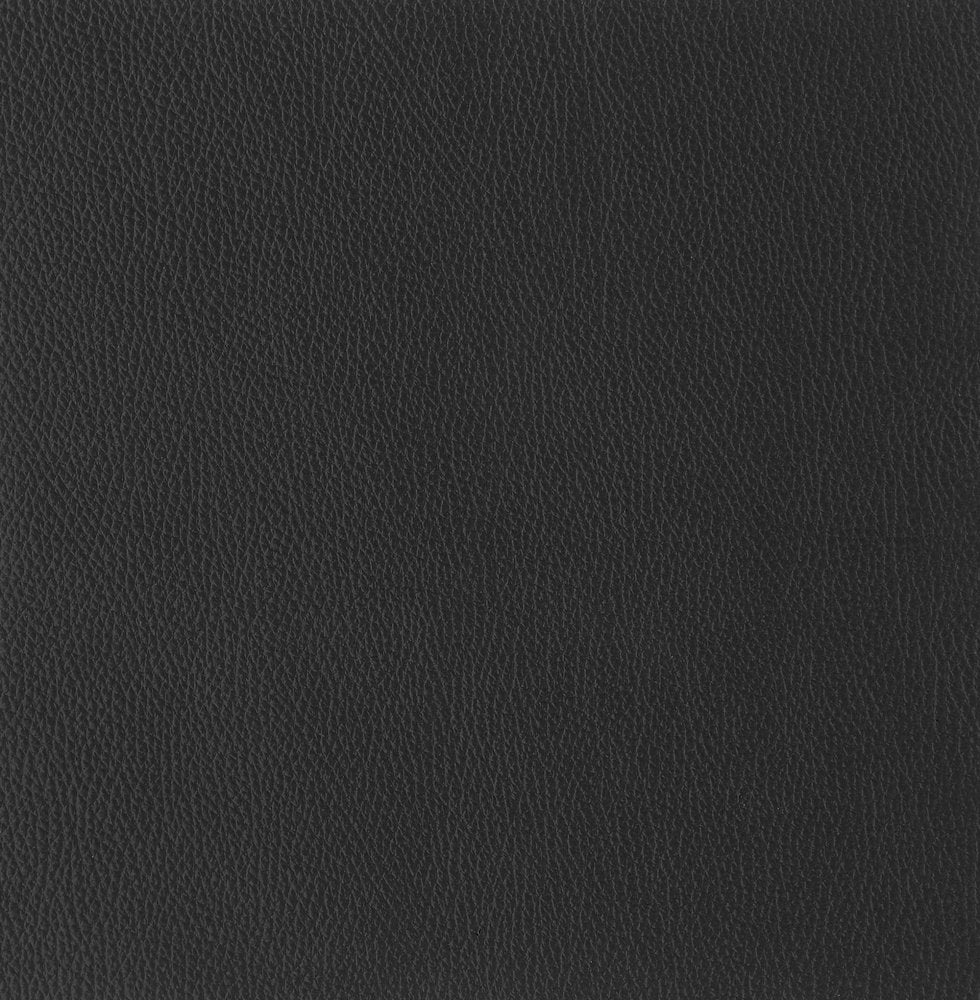 Two Piece Indoor Black Italian Leather Five Person Seating Set