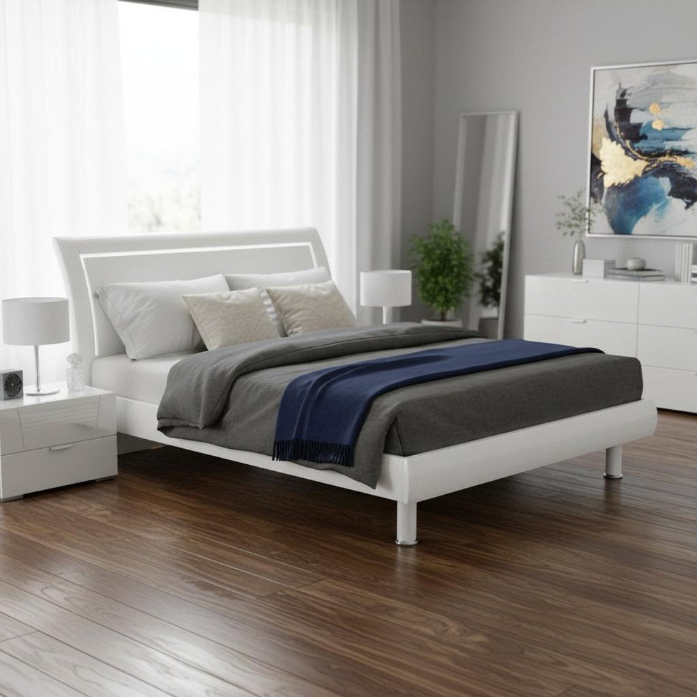 63" White Wood Six Drawer Double Dresser