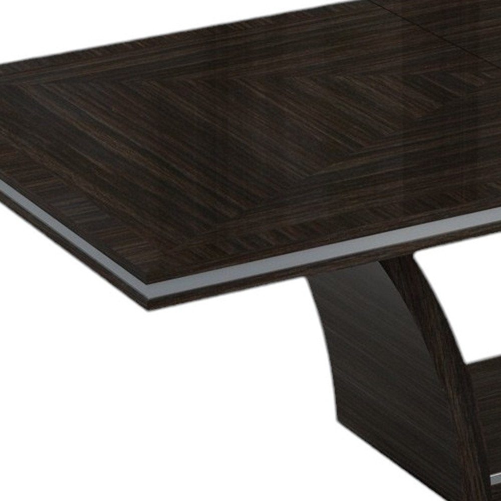 70" Dark Brown Two Drawer Buffet Table with Four Doors