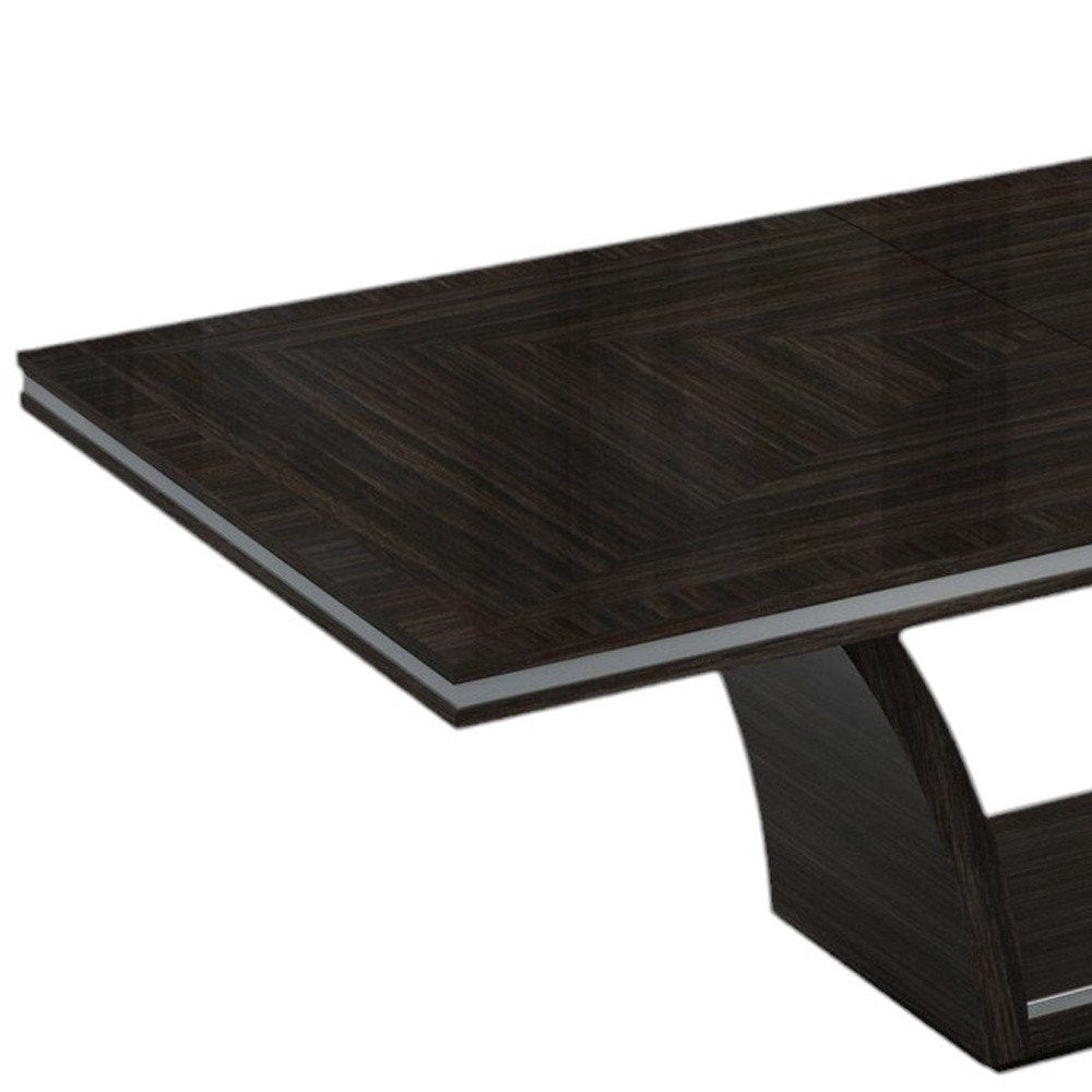 70" Dark Brown Two Drawer Buffet Table with Four Doors