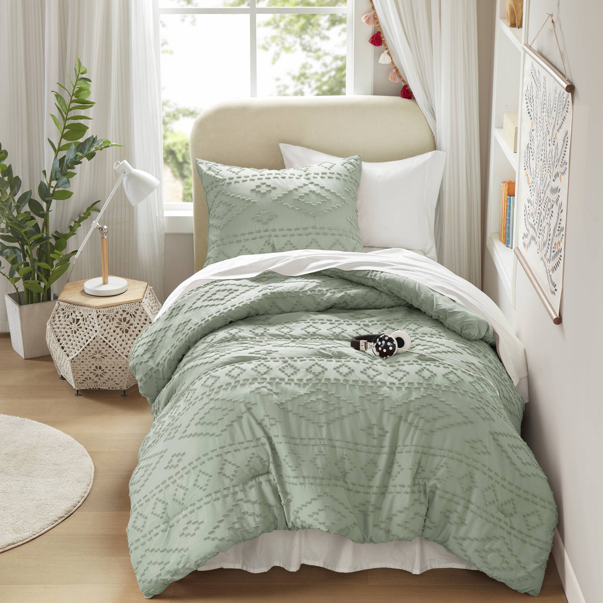 Gigi - Full/Queen Comforter Mini Set - Sage Green