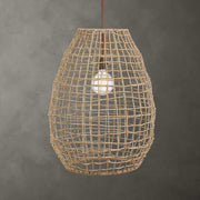 Cross - Weave 1 Light Pendant - Beige