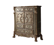 20" Brown Solid Wood Five Drawer