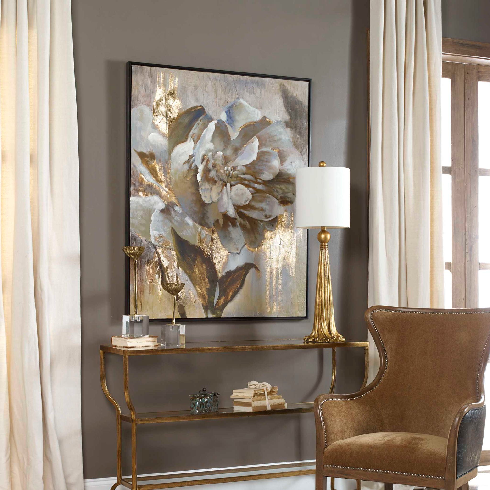 Dazzling - Floral Art - Light Brown