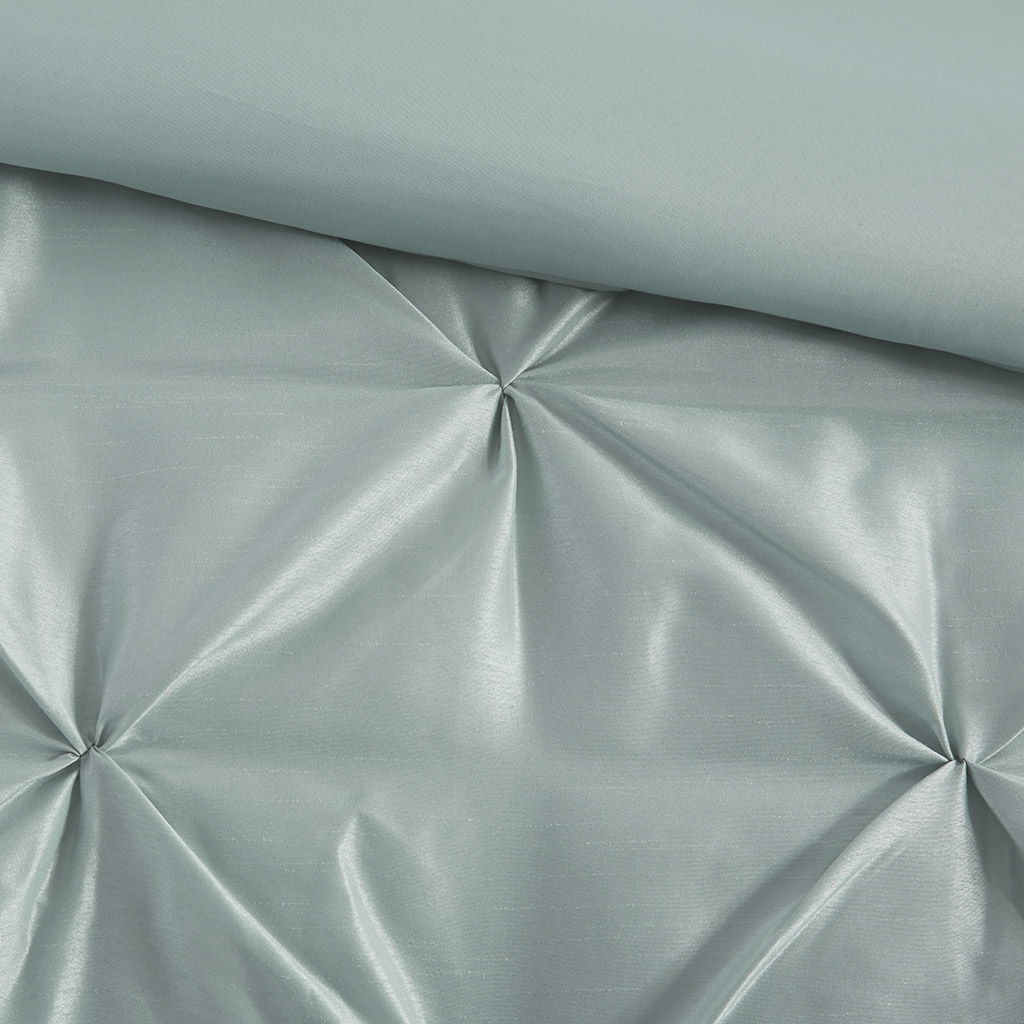 Laurel - King 7 Piece Tufted Comforter Set - Seafoam
