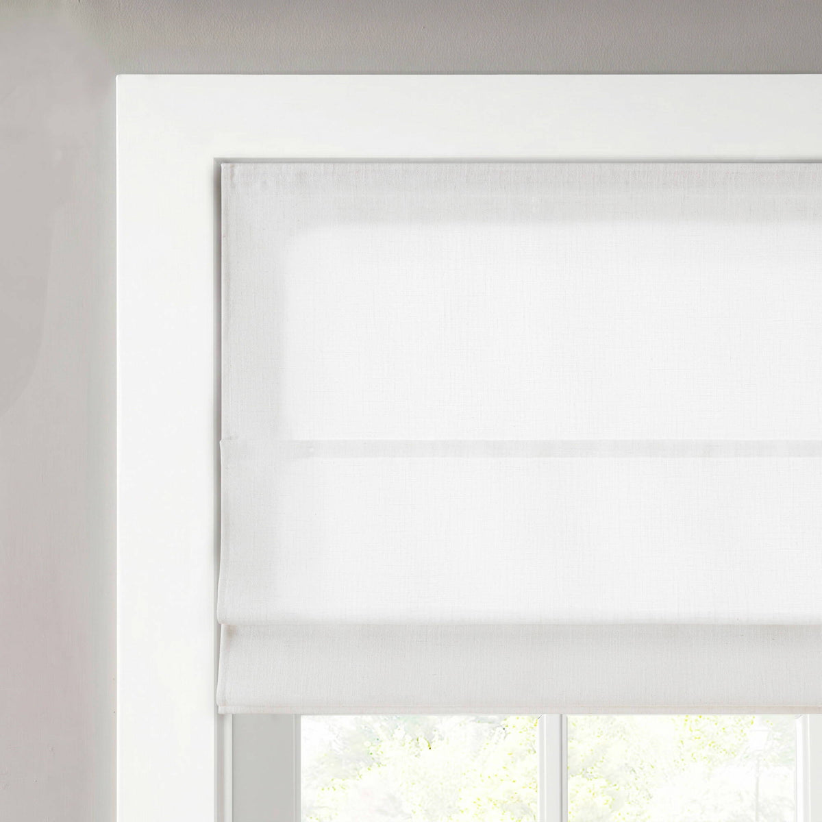 Emery - 64" x 27" Cordless Roman Shade - White
