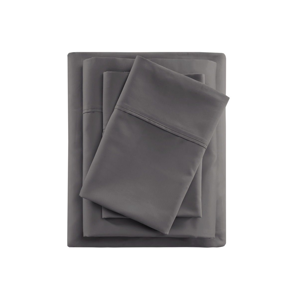 600 Thread Count - Cooling Cotton Blend 4 Piece Sheet Set - Dark Gray