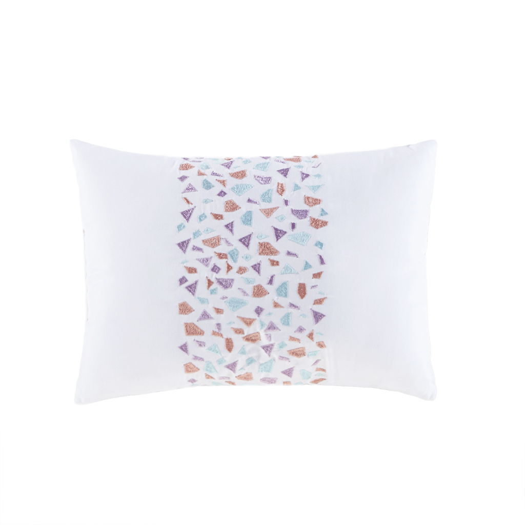 Glimmer - Metallic Glitter Printed Reversible Comforter Set - Aqua