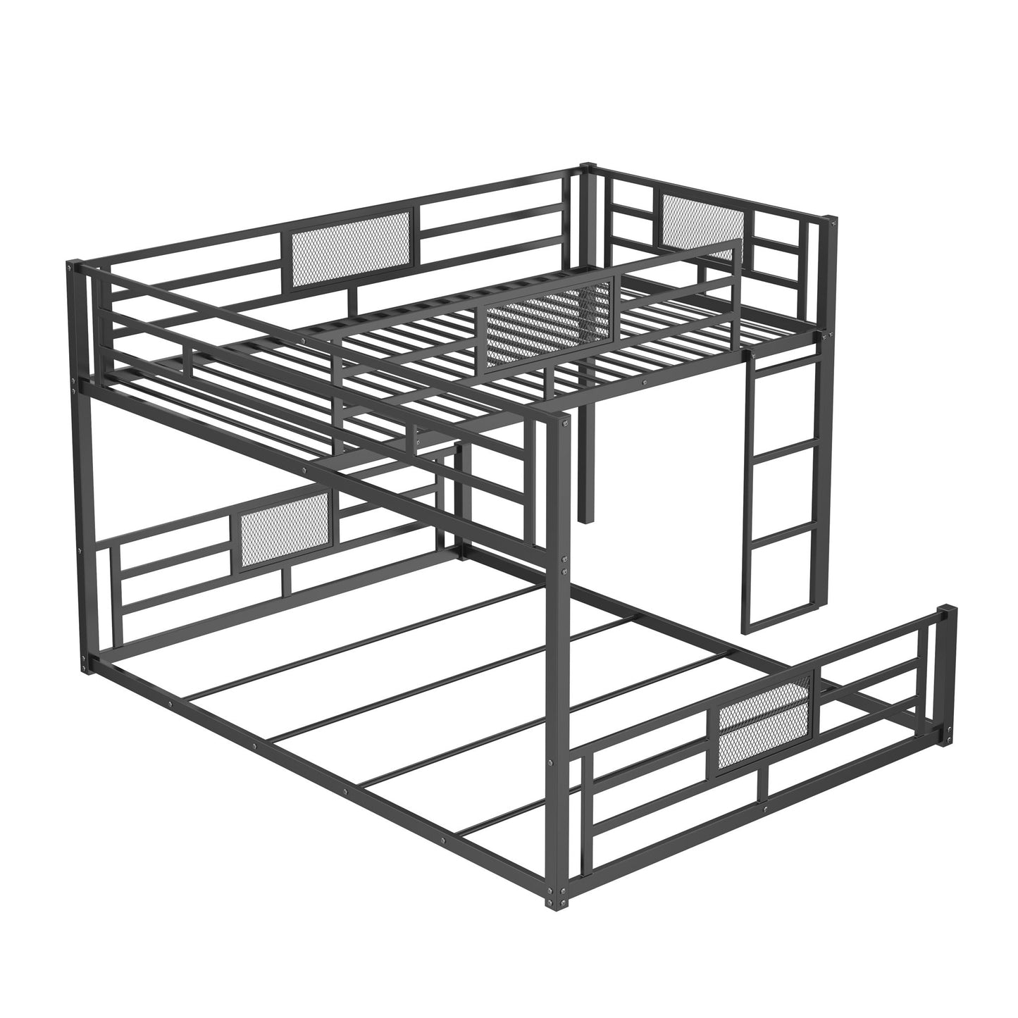 L Shaped Twin Over Full Bunk Bed - Black
