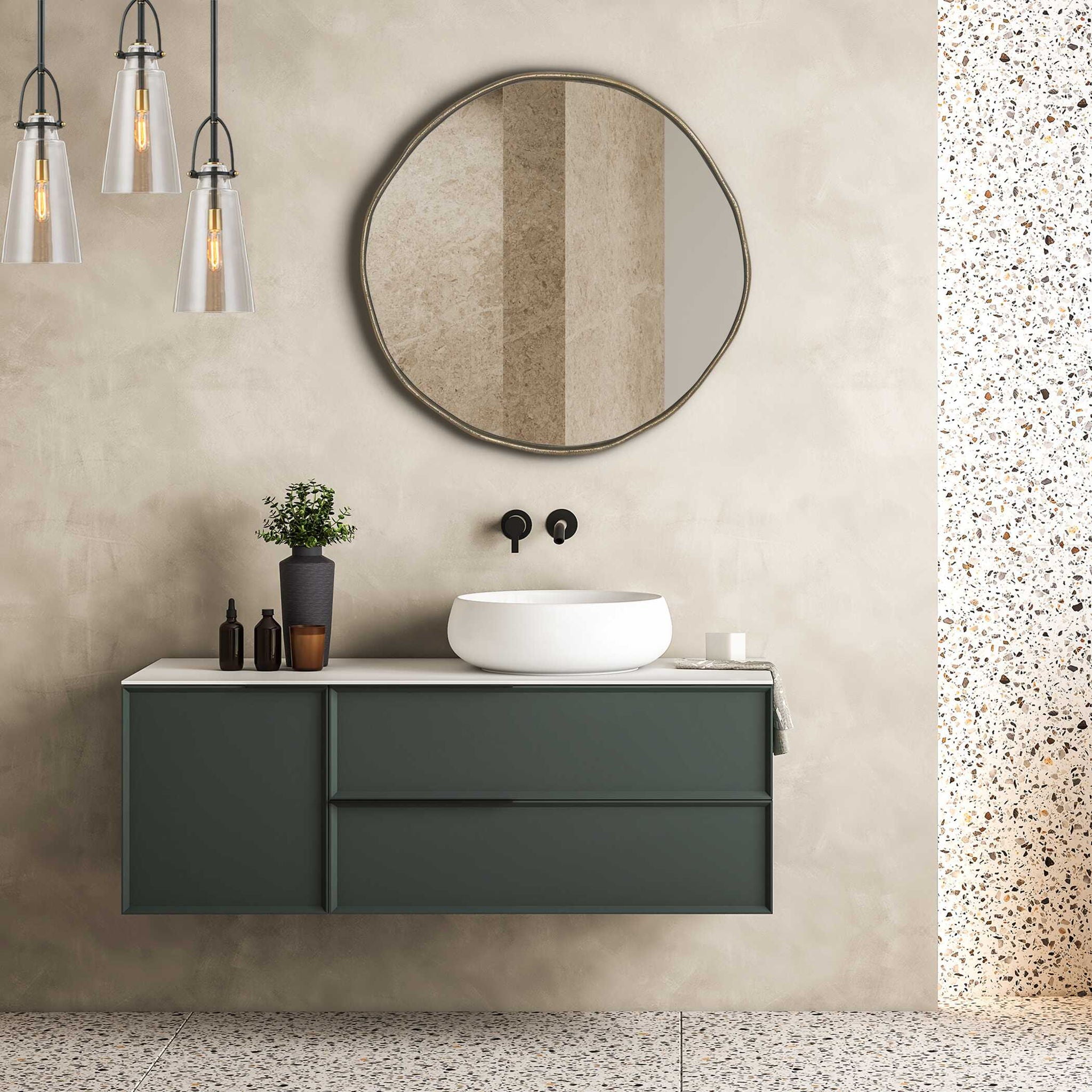 Lowen - Round Mirror - Brass