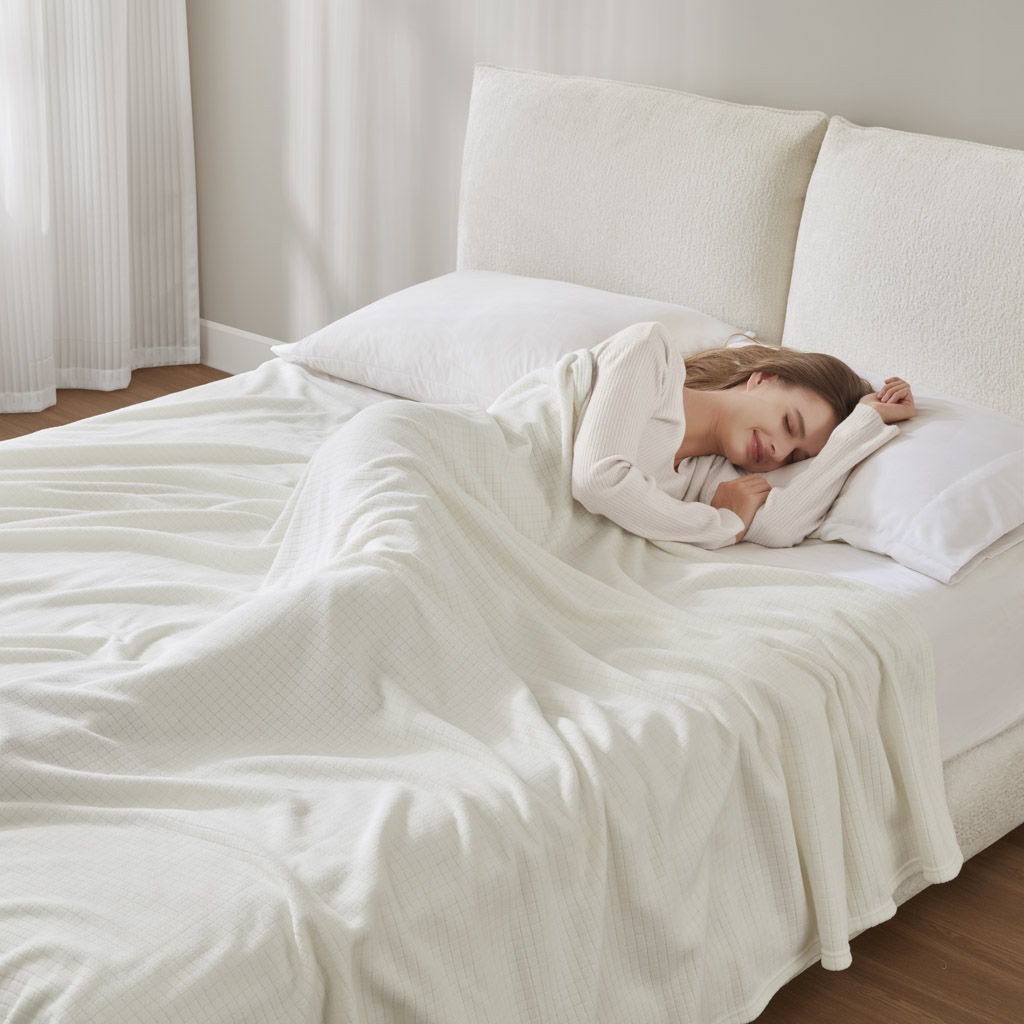 Microfleece - King Blanket - Ivory