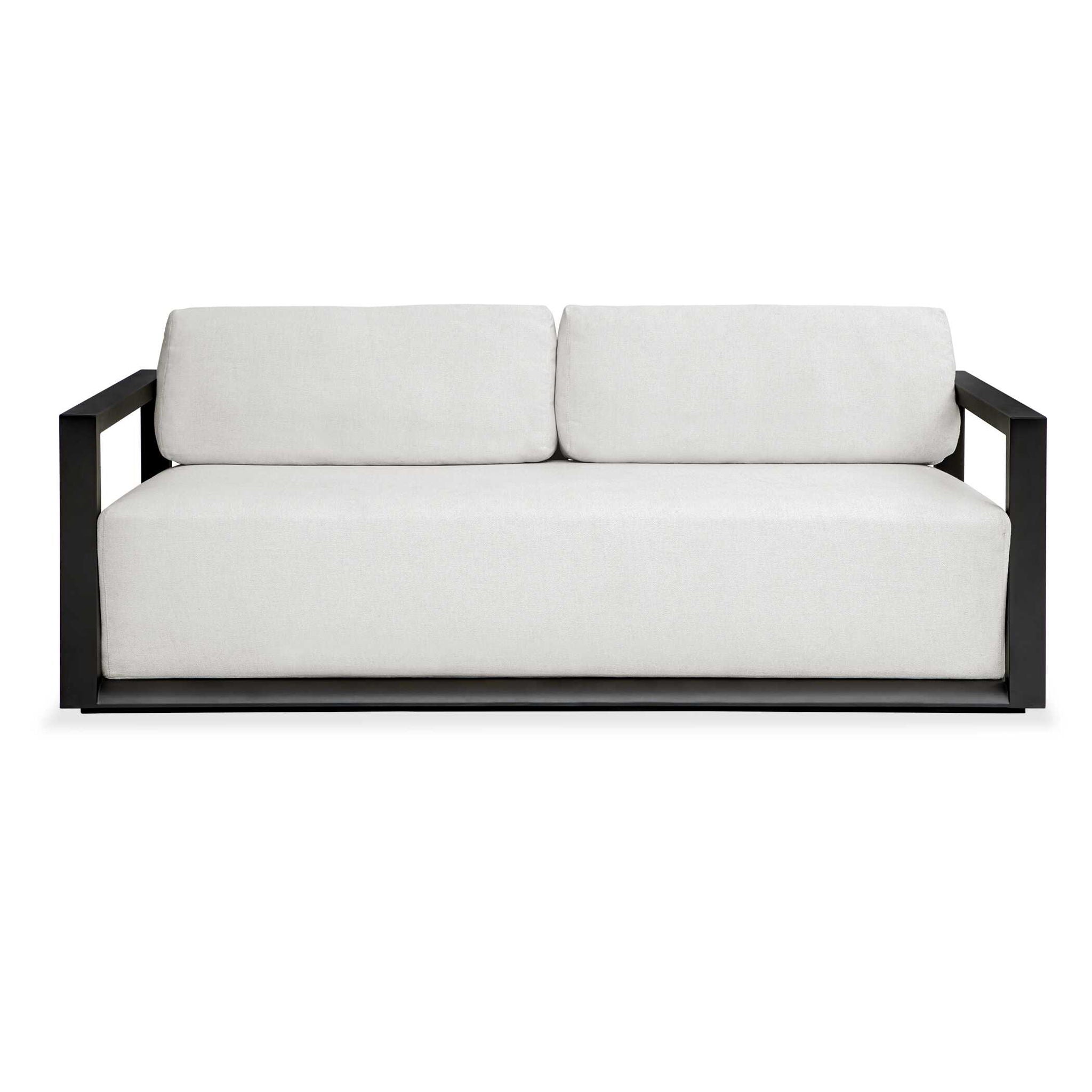 Remsen - Outdoor Sofa - Black / Oyster