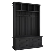 Hall Tree With 4 Drawers, Coat Rack With 6 Hooks